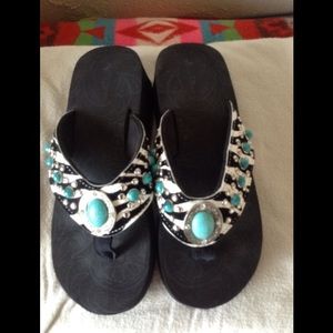 Flip flops with bling